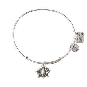 Alex and Ani Lotus Flower Bangle - Silver